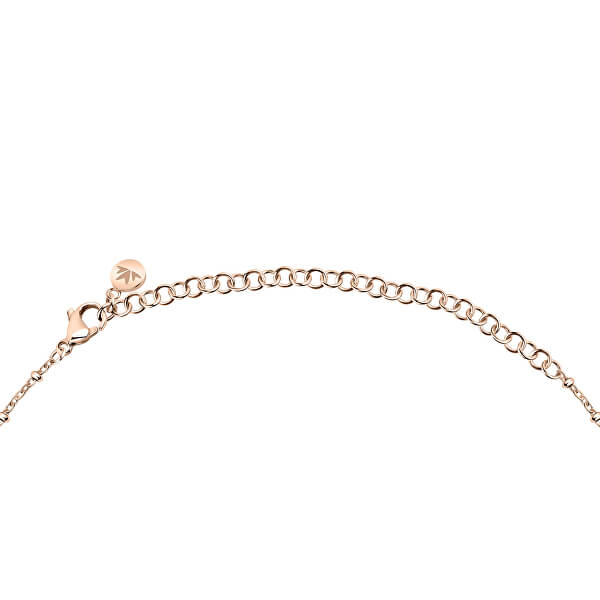 Bronzový motýlkový náhrdelník s kryštálmi passion SAUN03
