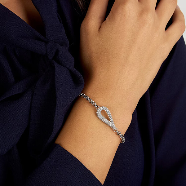 Dámský ocelový náramek s krystaly Rolo Design SAYP28