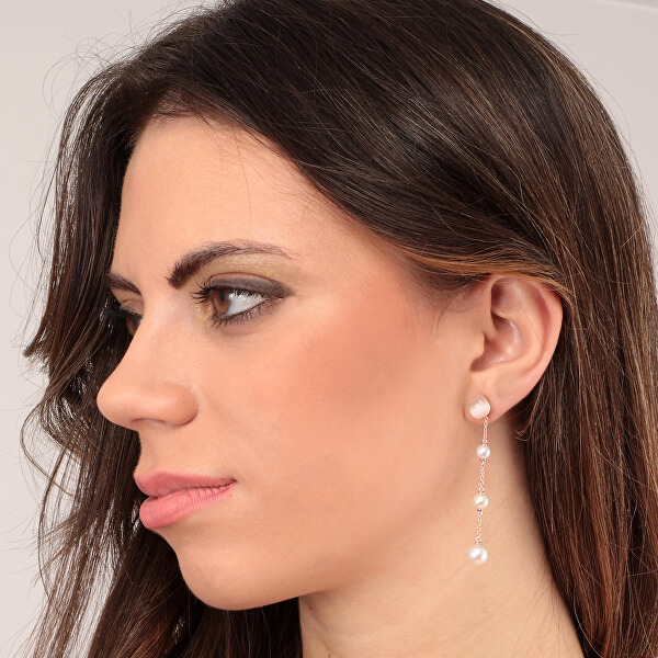 Lange Ohrringe Gemma perla SATC04