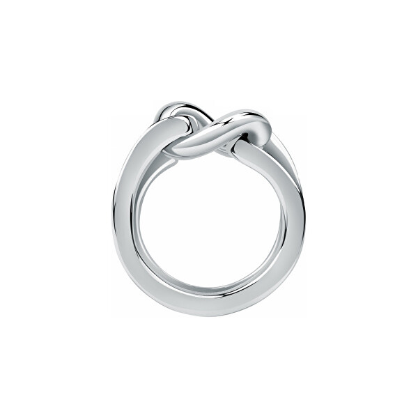 Dvojitý ocelový prsten s krystaly Unica SATS06