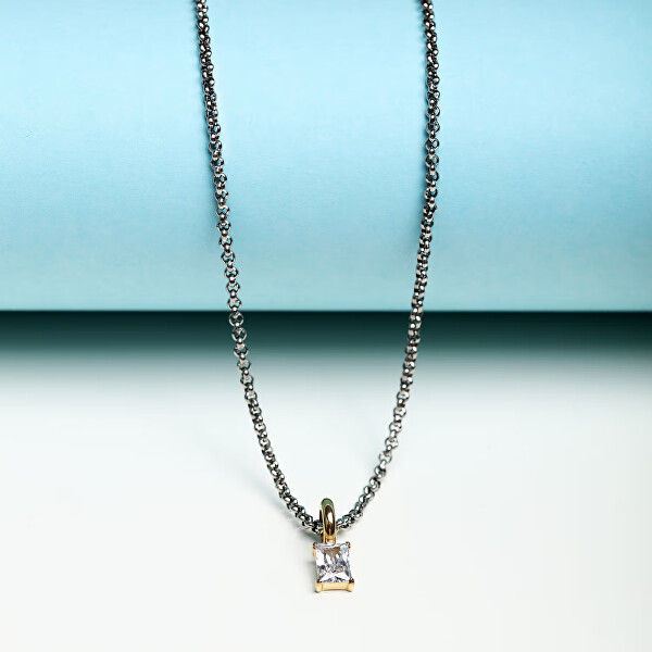 Elegantní ocelový bicolor náhrdelník Drops SCZ1325