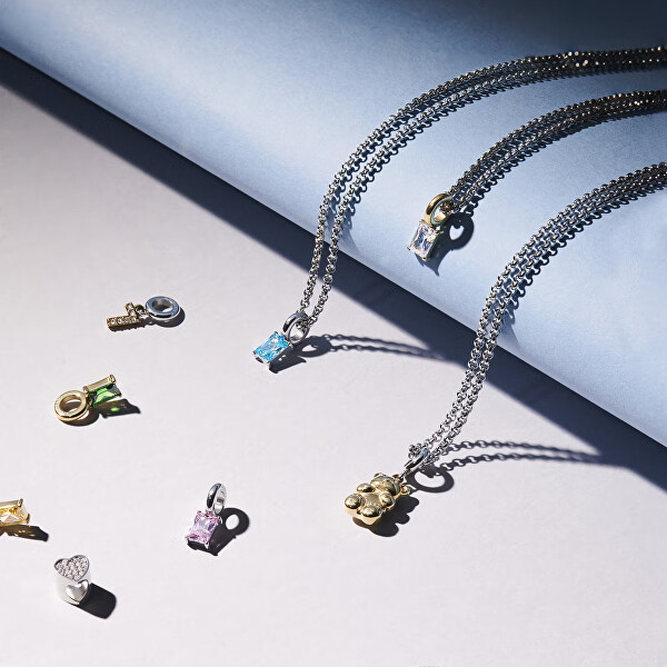 Elegantní ocelový bicolor náhrdelník Drops SCZ1325