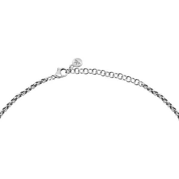 Elegantný oceľový náhrdelník s kryštálom Strom života Drops SCZ1178