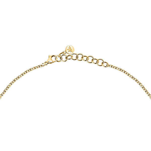 Elegantevergoldete Halskette mit kubischen Zirkonen Colori SAVY05