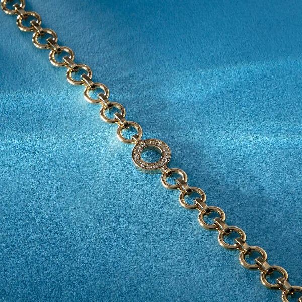 Elegantní pozlacený náramek s krystaly Intrecci SAZC05