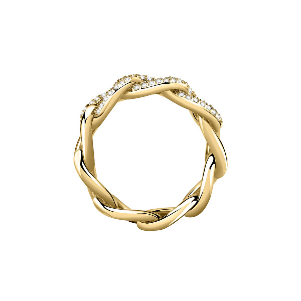 Elegantní pozlacený prsten s krystaly Incontri SAUQ110