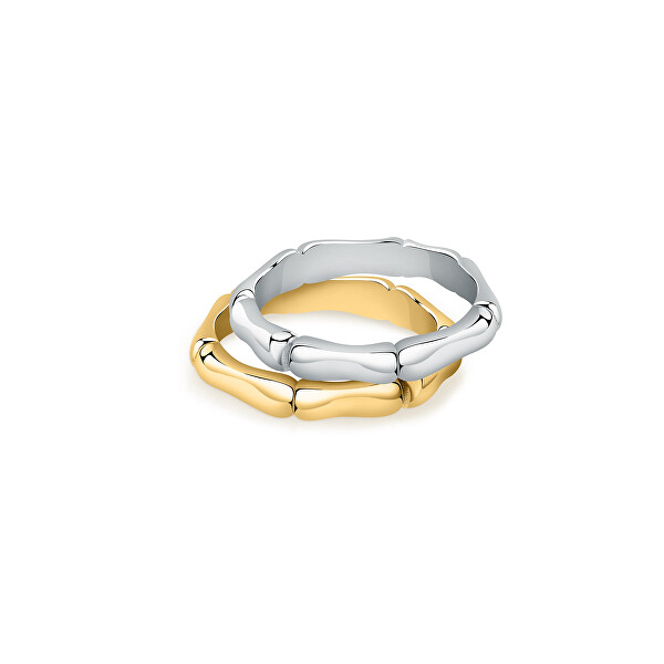 Elegant inel din argint reciclat placat cu aur Essenza SAWA15