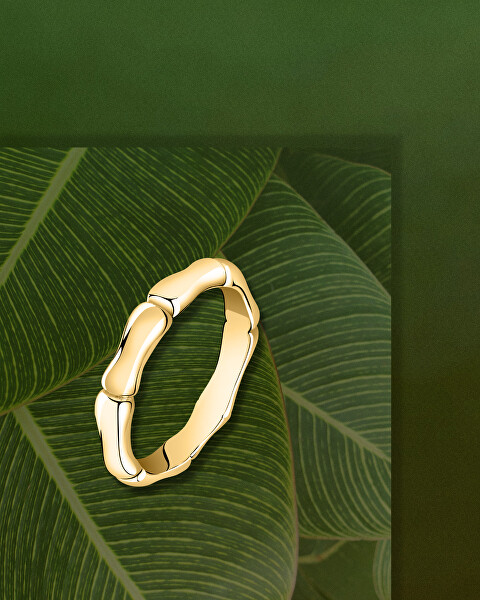Elegantní pozlacený prsten z recyklovaného stříbra Essenza SAWA15