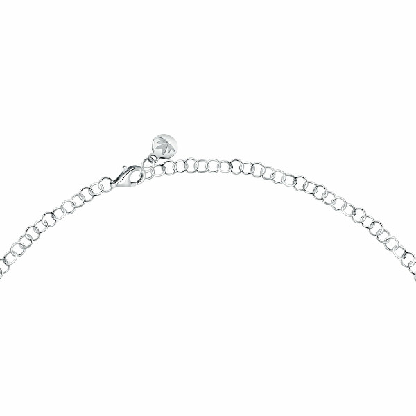 Elegantný strieborný náhrdelník so zirkónmi Tesori SAIW136