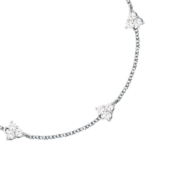 Elegantný strieborný náramok so zirkónmi Luminosa SAIW324