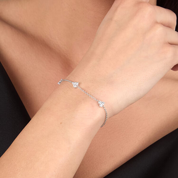 Elegantný strieborný náramok so zirkónmi Luminosa SAIW324