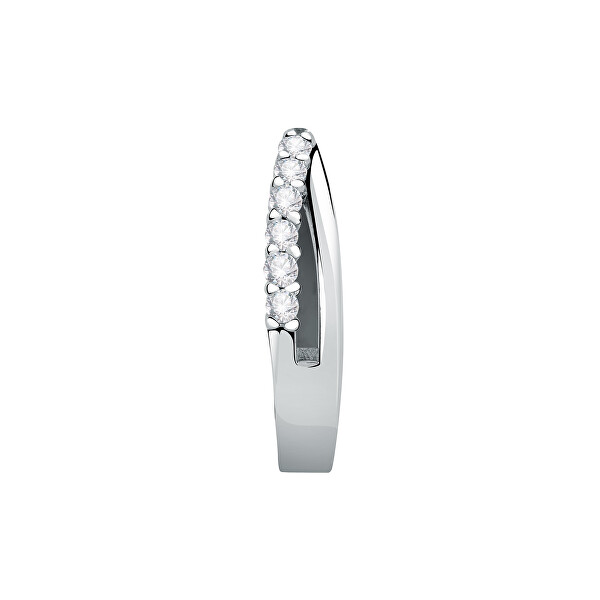 Anello elegante in argento con zirconi trasparenti Scintille SAQF151