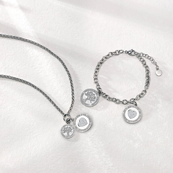 Fashion oceľová sada šperkov Love S0R31 (náhrdelník + náramok)