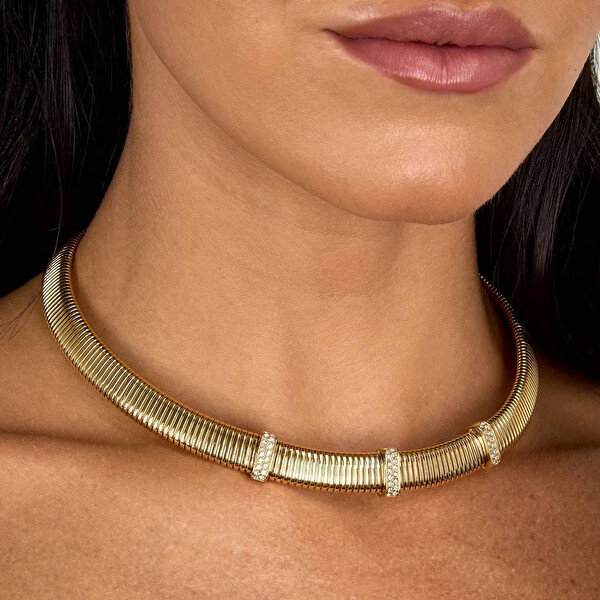 Fashion pozlátený náhrdelník s kryštálmi Onda SAZP22