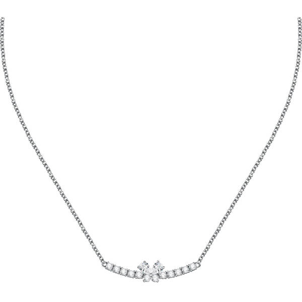 Jedinečný dámský náhrdelník s čirými zirkony Scintille SAQF06