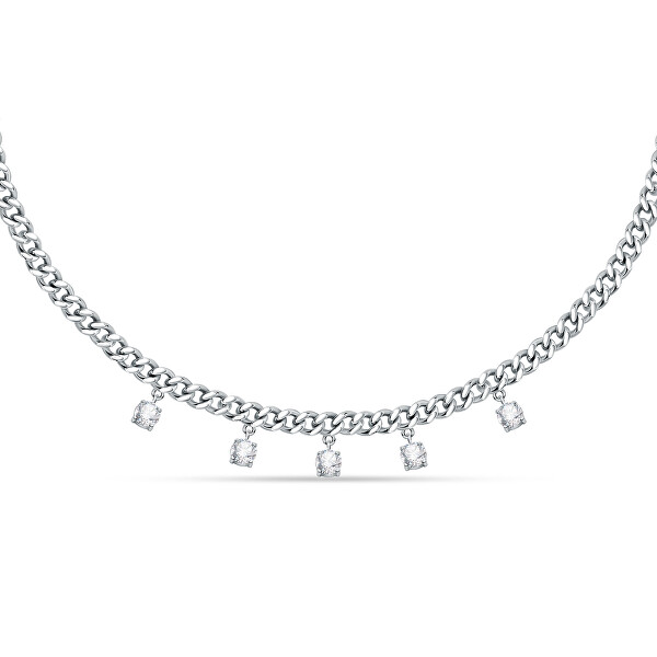 Luxusní ocelový náhrdelník s krystaly Poetica SAUZ05