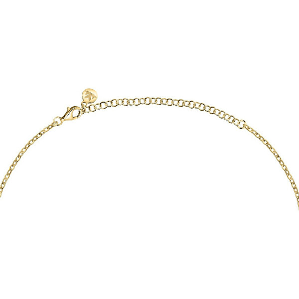 Collana di lusso placcata in oro con zirconi trasparenti Scintille SAQF23