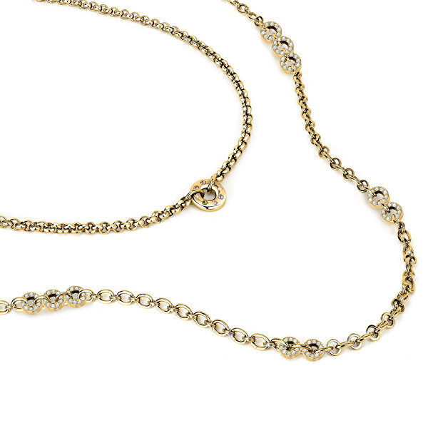 Collana di lusso placcata oro con cristalli Bagliori SAVO02