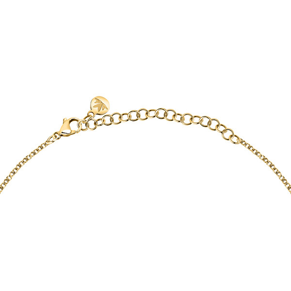 Luxuriöse vergoldete Halskette mit Zirkonias Tesori SAIW207