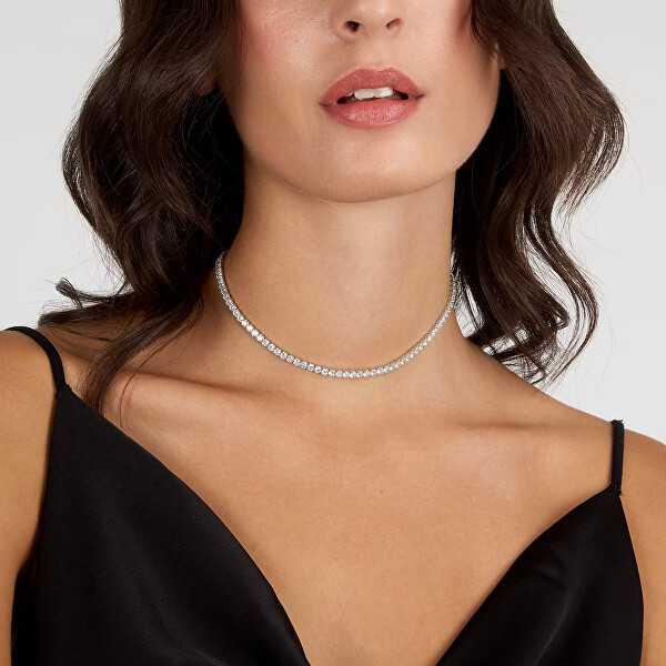 Luxusní tenisový náhrdelník s kubickými zirkony Tesori SAIW314