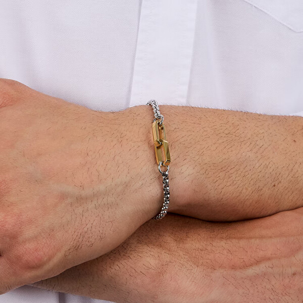 Minimalistický bicolor náramek pro muže Motown SABY14