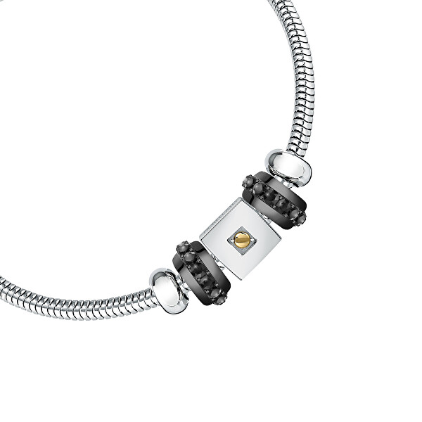 Moderno braccialetto in acciaio con ciondolo Drops SCZ1208