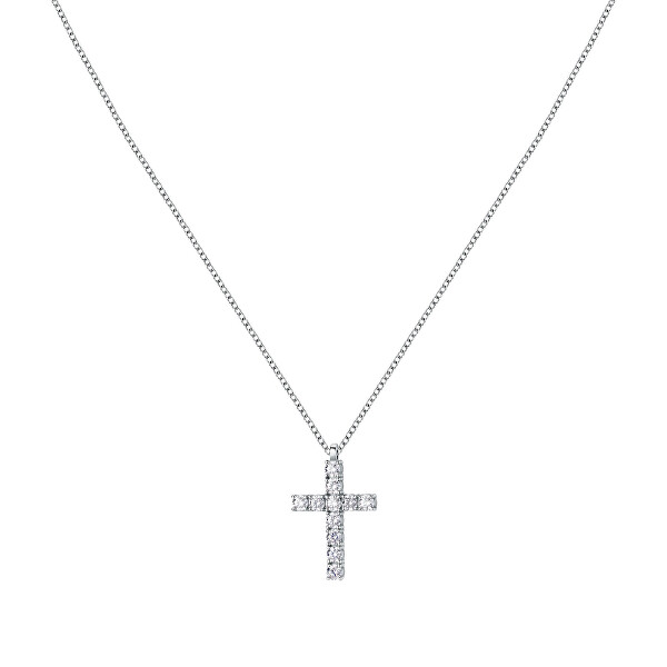Moderne Silberkette mit Kreuz Medium Crosses Tesori SAIW117