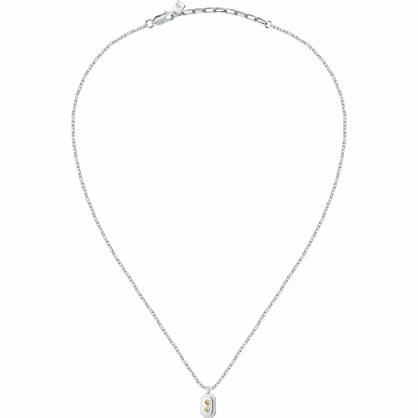 Módny oceľový náhrdelník Gold SATM22