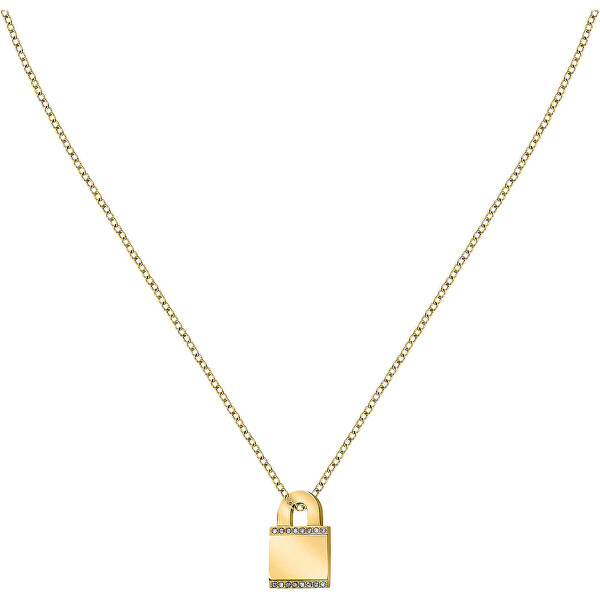 Módní pozlacený náhrdelník s krystaly Mascotte SAVL04