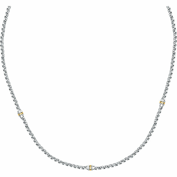 Nadčasový pánský ocelový náhrdelník Gold SATM20