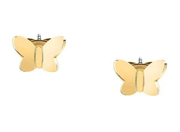 Delicati orecchini placcati in oro Farfalle SAUN34