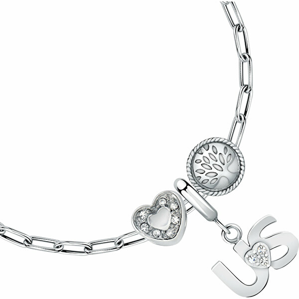 Bracciale romantico in acciaio Drops SCZ1320