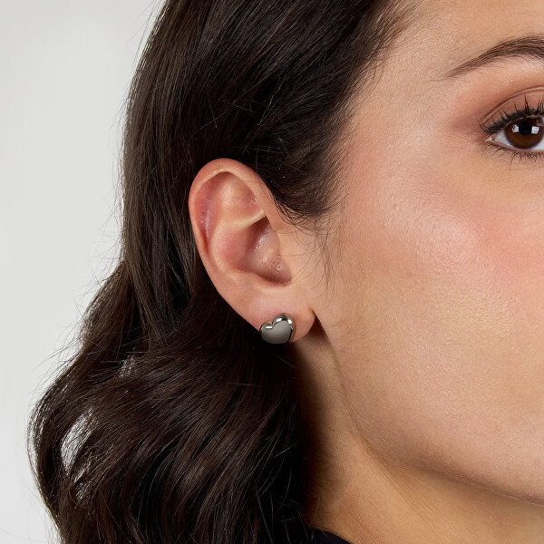 Ocelové náušnice Srdíčka Intrecci SAZC17