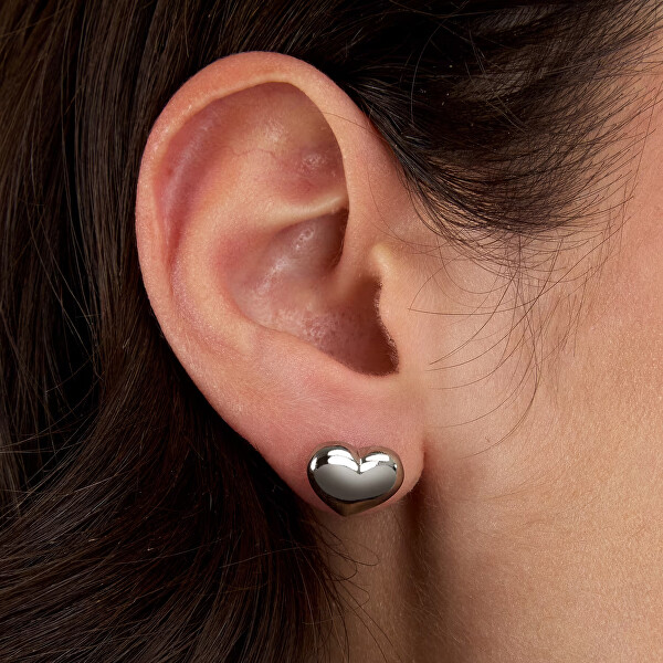 Ocelové náušnice Srdíčka Intrecci SAZC17