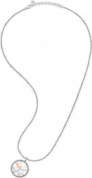 Ocelový náhrdelník s čtyřlístkem Multigipsy SAQG27 (řetízek, přívěsky)