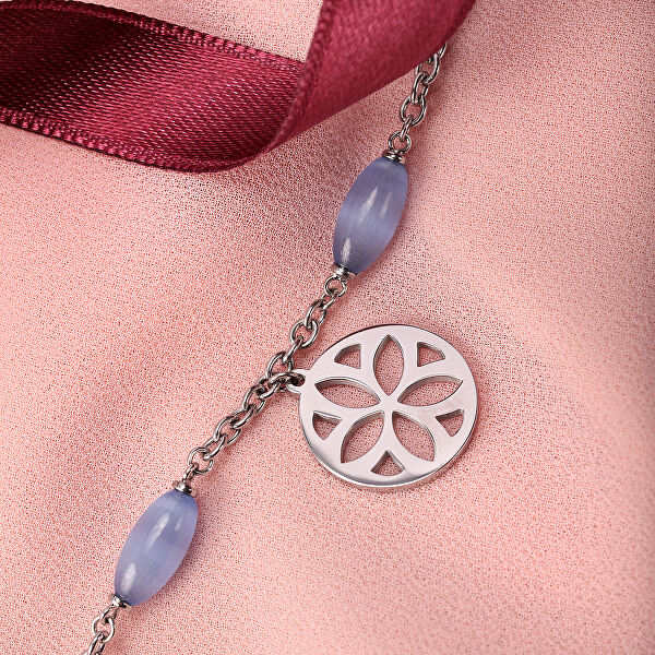 Oceľový náhrdelník s príveskami Fiore SATE02