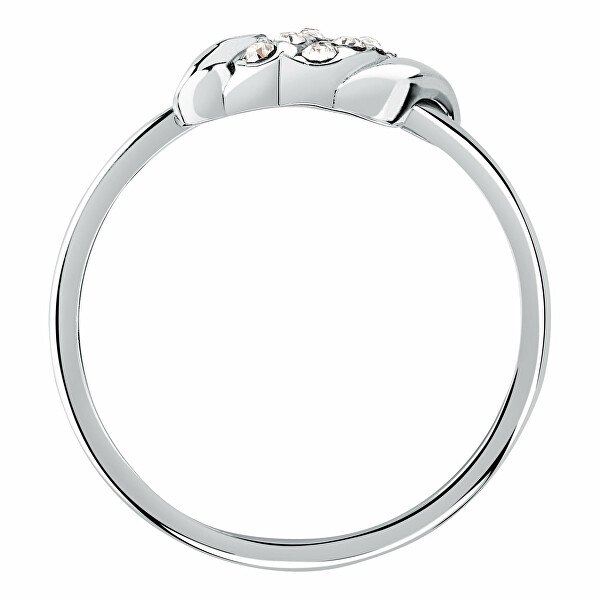 Oceľový prsteň s kryštálmi Torchon SAWZ14