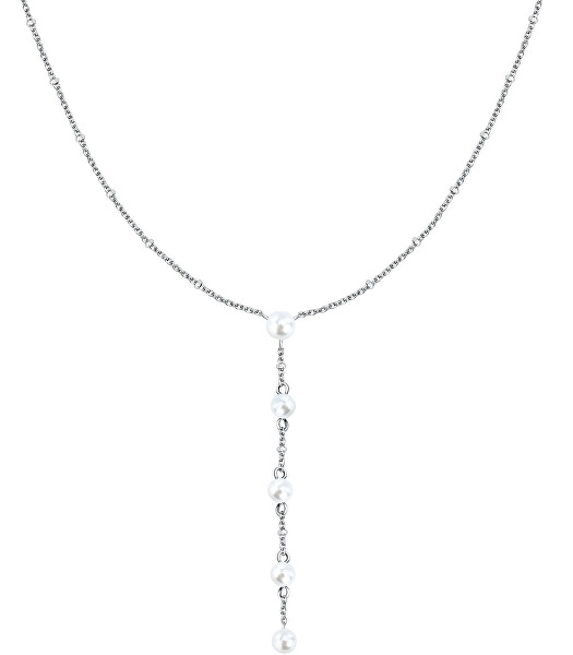 Affascinante collana in argento Perla SAWM02