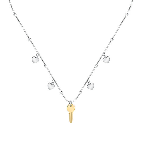 Originálne bicolor náhrdelník s príveskami passion SAUN05