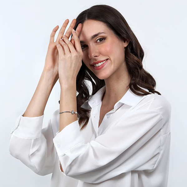 Originální stříbrný náramek s panáčkem Perla SAER47