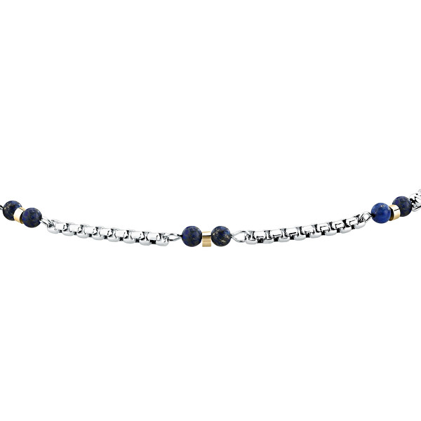 Pánsky bicolor náramok s korálkami lapis lazuli Terra S1755