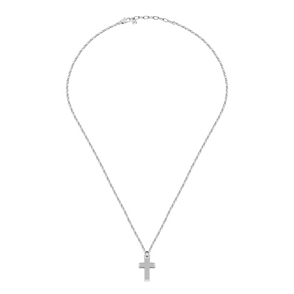 Pánský ocelový náhrdelník s křížkem Motown SALS45