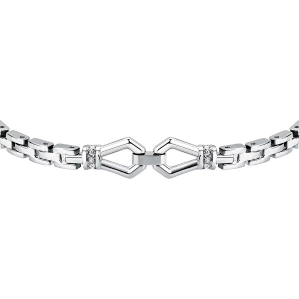 Elegante bracciale in acciaio con cristalli Motown SALS89