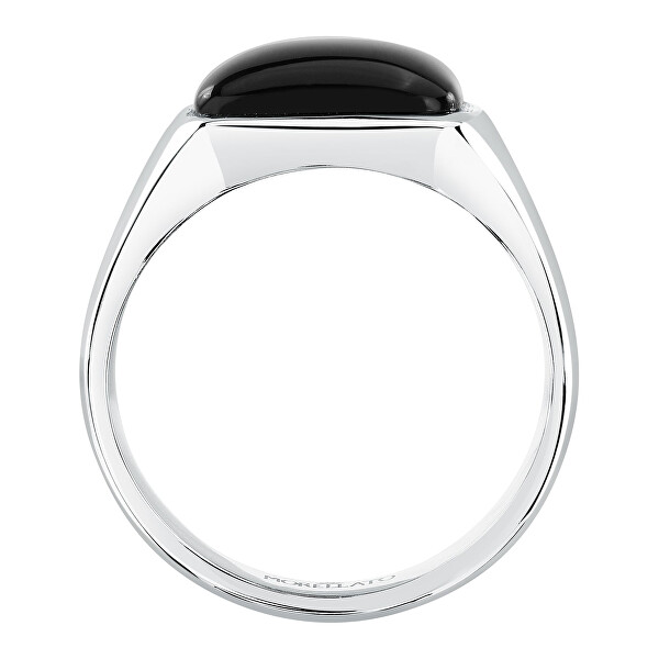 Pánský ocelový prsten s achátem Pietre S17370