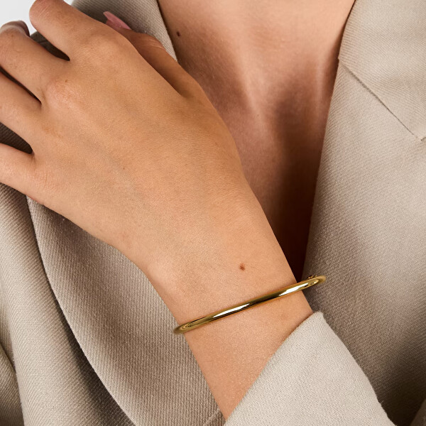 Pevný pozlacený náramek pro ženy Cerchi SAKM94