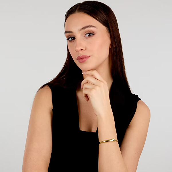 Pevný pozlacený náramek pro ženy Design SAYP17