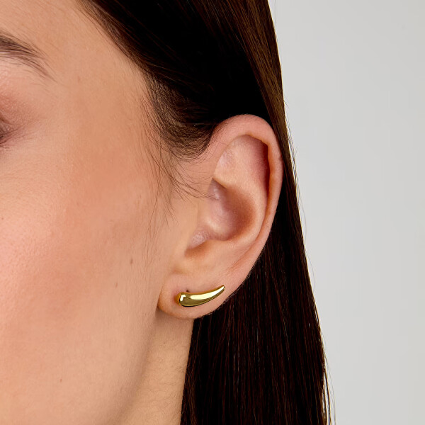 Podélné pozlacené náušnice Design SAYP11