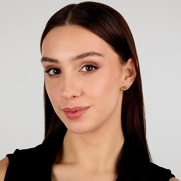 Podélné pozlacené náušnice Design SAYP11