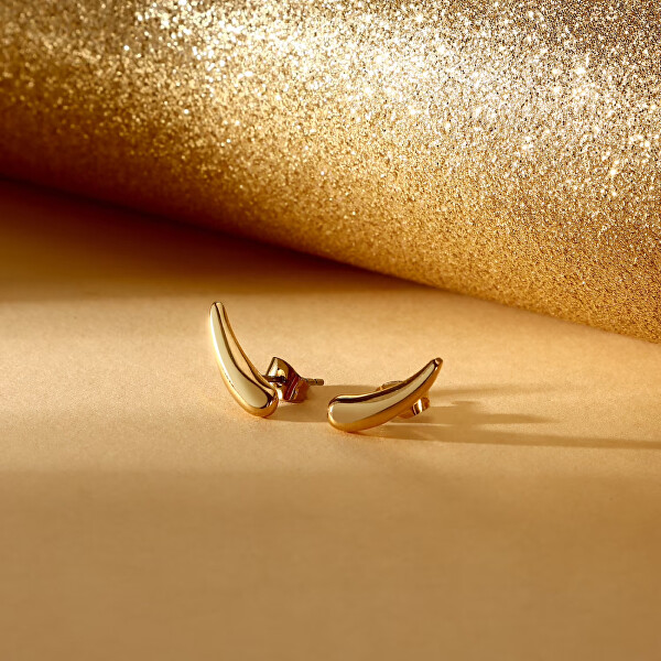 Podélné pozlacené náušnice Design SAYP11