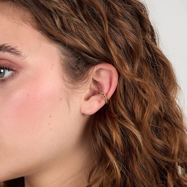 Pozlacená single záušnice Earcuff SAUP37